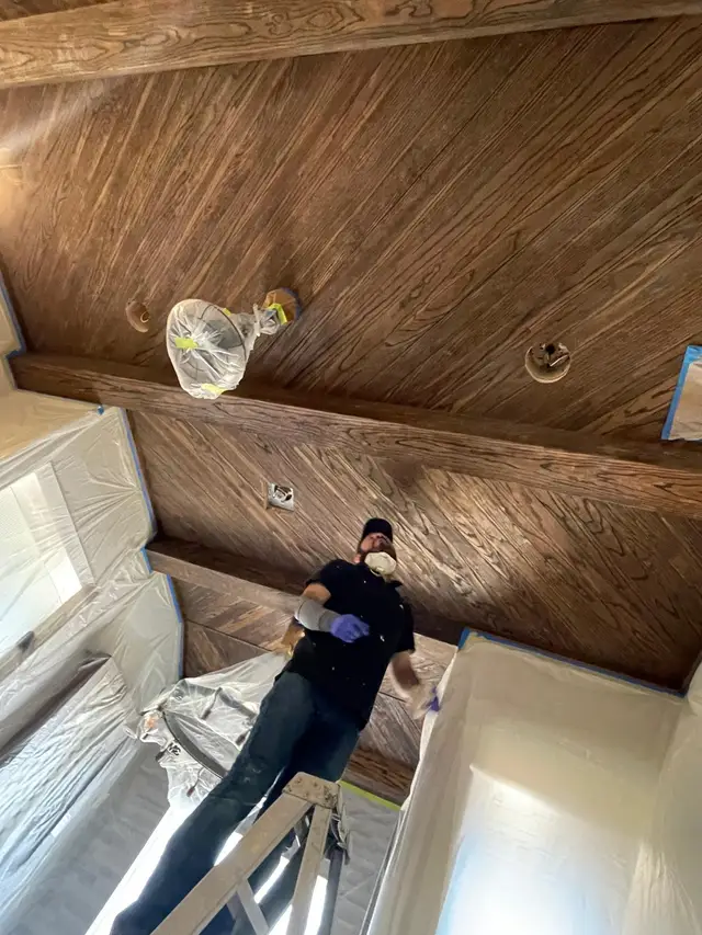 Vaulted Wood Ceiling Finish — DFW by JCL Painting LLC