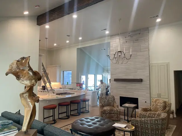 Living Room & Fireplace — DFW by JCL Painting LLC
